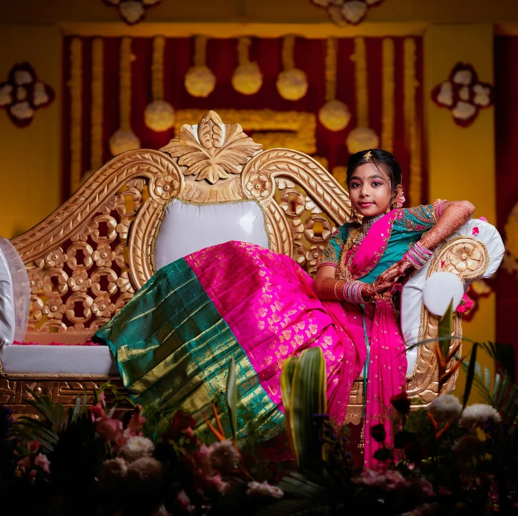 Blooms of Tradition: The Enchantment of an Aira Half-Saree Ceremony